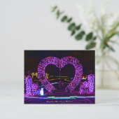 Blume in Herzform Topiary: Beleuchtung Postkarte (Stehend Vorderseite)