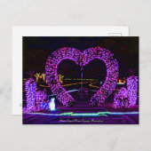 Blume in Herzform Topiary: Beleuchtung Postkarte (Vorne/Hinten)