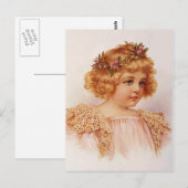 Blume in ihrem Haar Postkarte (Vorne/Hinten)