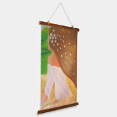 Blume in ihrem Haar Wandteppich Mit Holzrahmen (Gewinkelt)