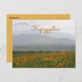 Blume in Kirgisistan Postkarte (Vorne/Hinten)