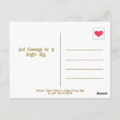 Blume in Lächeln Lebensmitteltaschen denken Sie an Postkarte (Rückseite)