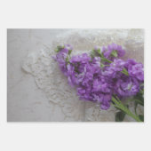 Blume in Lavendeltönen Geschenkpapier Set (Vorderseite 3)