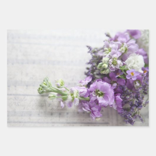 Blume in Lavendeltönen Geschenkpapier Set (Vorderseite 2)
