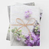 Blume in Lavendeltönen Geschenkpapier Set (Beispiel)