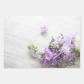 Blume in Lavendeltönen Geschenkpapier Set (Vorderseite)