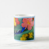 Blume in lebhaften Farben Skulptur Kunst, Dichtung Kaffeetasse (Mittel)