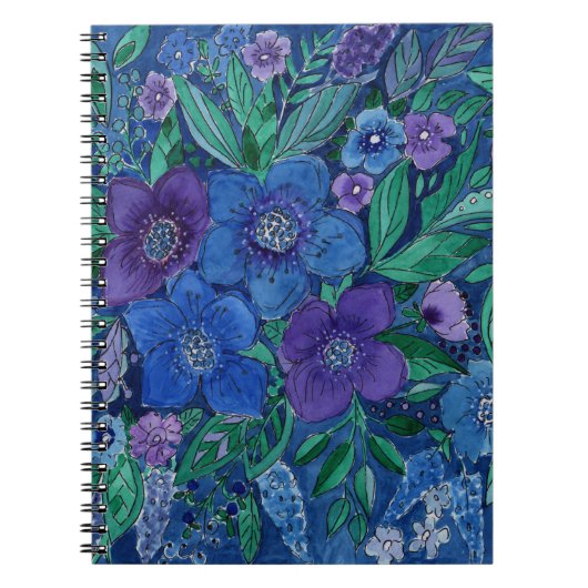 Blume in leuchtenden Farben Notizblock (Vorderseite)