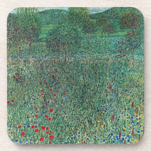 Blume in Litzlberg Klimt, Vintage Landschaft Getränkeuntersetzer (Vorderseite)
