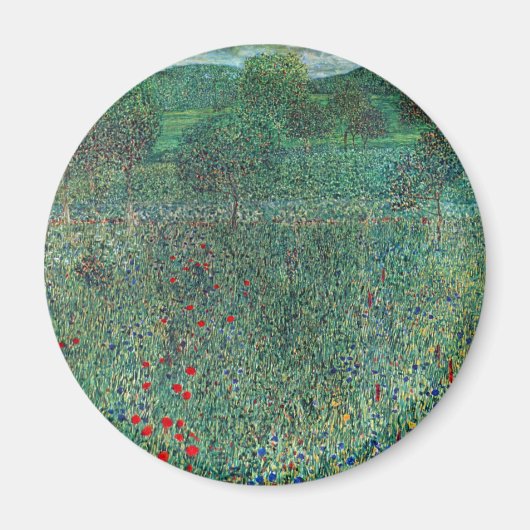 Blume in Litzlberg Klimt, Vintage Landschaft Magnet (Vorne)