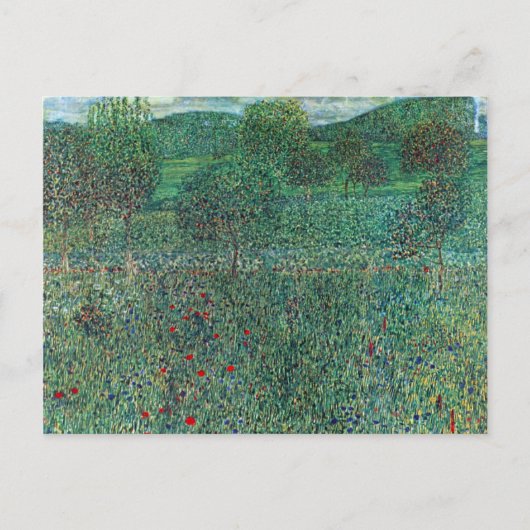 Blume in Litzlberg Klimt, Vintage Landschaft Postkarte (Vorderseite)