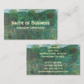 Blume in Litzlberg Klimt, Vintage Landschaft Visitenkarte (Vorne/Hinten)