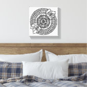 Blume in Mandala 6 Leinwanddruck (Insitu (Schlafzimmer))