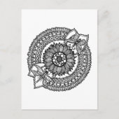 Blume in Mandala Postkarte (Vorderseite)