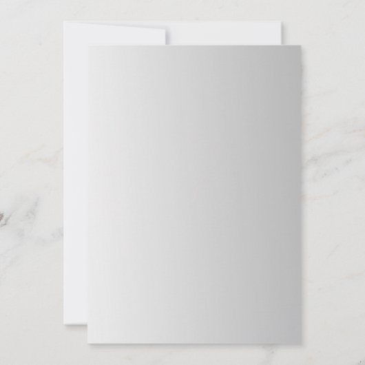 Blume in Marine und Silber Einladung (Rückseite)