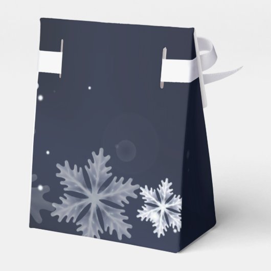 Blume in Marine und Silber Geschenkschachtel (Rückseite)