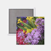 Blume in mehreren Farben Magnet (Vorderseite/Rückseite)