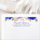 Blume in Navy und Rosa Wasserfarbe Elegant (Insitu)