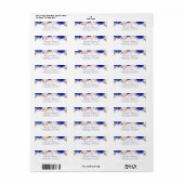 Blume in Navy und Rosa Wasserfarbe Elegant (Vorne)