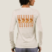 Blume in Orange Tri-Blend Shirt (Rückseite)