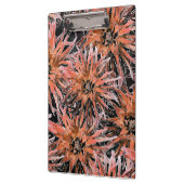 Blume in Orange und Braun. Klemmbrett (Links)