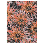 Blume in Orange und Braun. Klemmbrett (Rückseite)