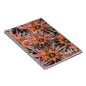 Blume in Orange und Braun. Notizblock (Rechte Seite)