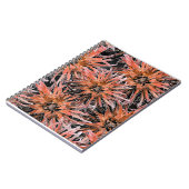 Blume in Orange und Braun. Notizblock (Linke Seite)