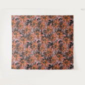 Blume in Orange und Braun. Wandteppich (Vorderseite (Horizontal))