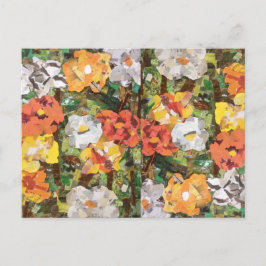 Blume in Orange und Gelb Postkarte