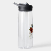 Blume in Orange und Marinebranche Trinkflasche (Rechts)