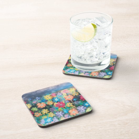 Blume in Pastel - Untersetzer (Rechte Seite)