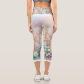 Blume in Pastellfarben Capri Leggings (Rückseite)
