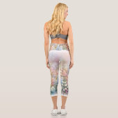 Blume in Pastellfarben Capri Leggings (Rückseite)