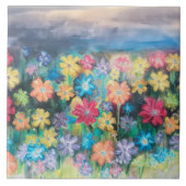 Blume in Pastellfarben - Originalfarben Fliese (Vorderseite)