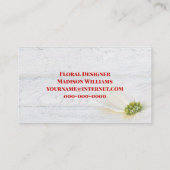 Blume in Polka-Dot-Band Visitenkarte (Rückseite)