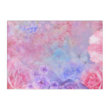 Blume in Rosa, Blau und Lavendel