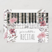 Blume in Rosa Einladung (Vorne/Hinten)