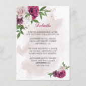 Blume in Rosa grün Begleitkarte (Vorderseite)