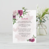 Blume in Rosa grün Begleitkarte (Stehend Vorderseite)