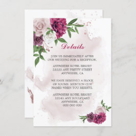 Blume in Rosa grün Begleitkarte