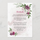 Blume in Rosa grün Begleitkarte (Vorderseite)