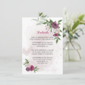 Blume in Rosa grün Begleitkarte (Stehend Vorderseite)