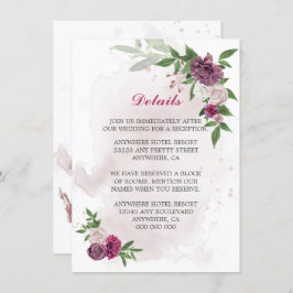 Blume in Rosa grün Begleitkarte