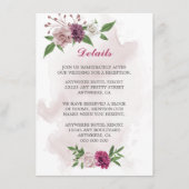 Blume in Rosa grün Begleitkarte (Vorderseite)