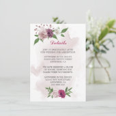 Blume in Rosa grün Begleitkarte (Stehend Vorderseite)