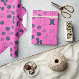 Blume in rosa Hintergrundpapier Geschenkpapier