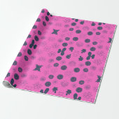 Blume in rosa Hintergrundpapier Geschenkpapier (Ungerollt)