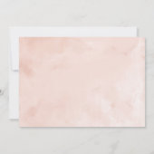 Blume in Rosa Junggeselinnen-Abschied Einladung (Rückseite)