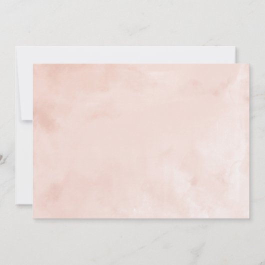 Blume in Rosa Junggeselinnen-Abschied Einladung (Rückseite)